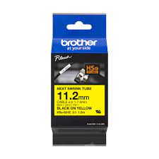 Brother HSe-631E - Black on yellow - Roll (1.12 cm x 1.5 m) 1 cassette(s) hanging box - heat shrink tube tape - for P-Touch PT-D800W, PT-E300, PT-E300VP, PT-E550WVP, PT-P700, PT-P750W, PT-P900W, PT-P950NW